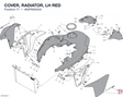 COVER, RADIATOR, LH RED 480P6852AA diagram position