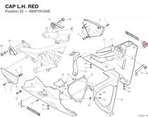 CAP L.H.  RED 480P7812AB diagram position