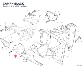 CAP RH BLACK 480P7822AA diagram position
