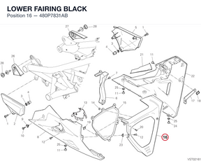LOWER FAIRING BLACK 480P7831AB diagram position