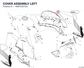 COVER ASSEMBLY LEFT 480PC251AG diagram position