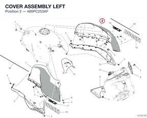 COVER ASSEMBLY LEFT 480PC253AF diagram position