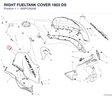 RIGHT FUELTANK COVER 1803 DS 480PC262AE diagram position
