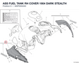 ASS FUEL TANK RH COVER 1904 DARK STEALTH 480PD002AD diagram position