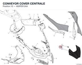 CONVEYOR COVER CENTRALE 480PE912AA diagram position