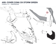 ASS. COVER CONV. DX STORM GREEN 480PE922AE diagram position