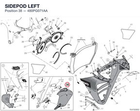 SIDEPOD LEFT 480PG071AA diagram position