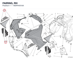 FAIRING, RH 480PH451AA diagram position