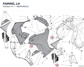 FAIRING, LH 480PH462AA diagram position
