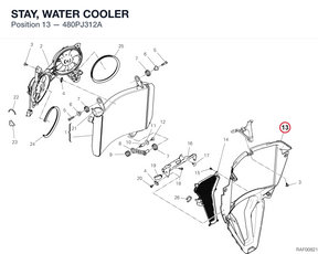 STAY, WATER COOLER 480PJ312A diagram position