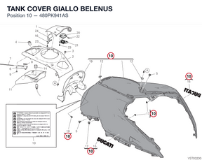 TANK COVER GIALLO BELENUS