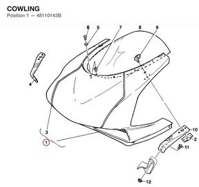 COWLING 48110143B diagram position