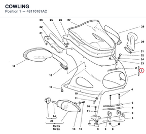 COWLING 48110161AC diagram position
