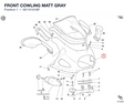 FRONT COWLING MATT GRAY