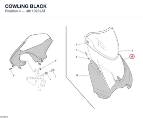 COWLING BLACK 48110232AT diagram position