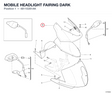 MOBILE HEADLIGHT FAIRING DARK 48110281AK diagram position