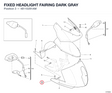 FIXED HEADLIGHT FAIRING DARK GRAY 48110291AM diagram position