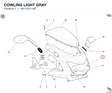 COWLING LIGHT GRAY 48110311AE diagram position
