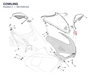 COWLING 48110461AA diagram position