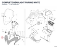 COMPLETE HEADLIGHT FAIRING WHITE 48110591AW diagram position
