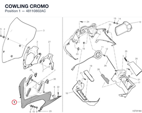 COWLING CROMO 48110802AC diagram position