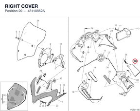 RIGHT COVER 48110862A diagram position