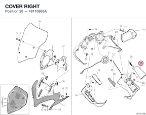 COVER RIGHT 48110863A diagram position