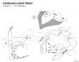 COWLING LIGHT GRAY 48113483BC diagram position