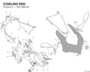 COWLING RED 48113981AA diagram position
