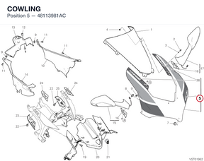 COWLING 48113981AC diagram position