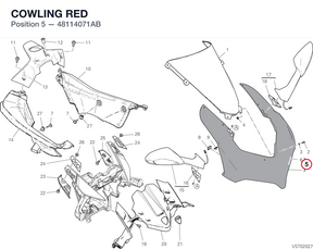 COWLING RED 48114071AB diagram position