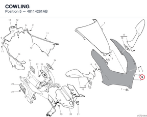 COWLING 48114261AB diagram position