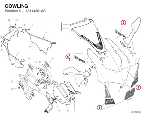COWLING 48114261AS diagram position