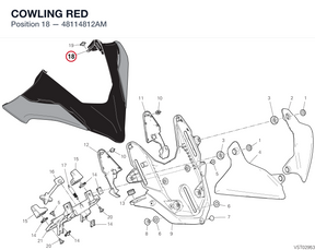 COWLING RED 48114812AM diagram position