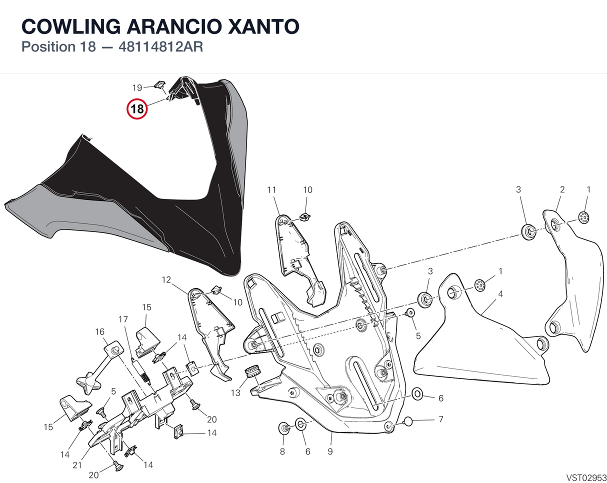 COWLING ARANCIO XANTO