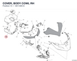 COVER, BODY COWL RH 48114851A diagram position