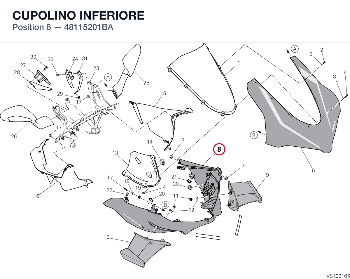 CUPOLINO INFERIORE 48115201BA diagram position