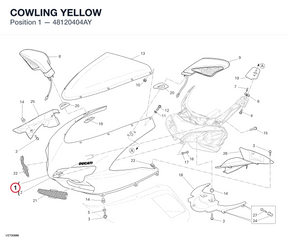 COWLING YELLOW 48120404AY diagram position