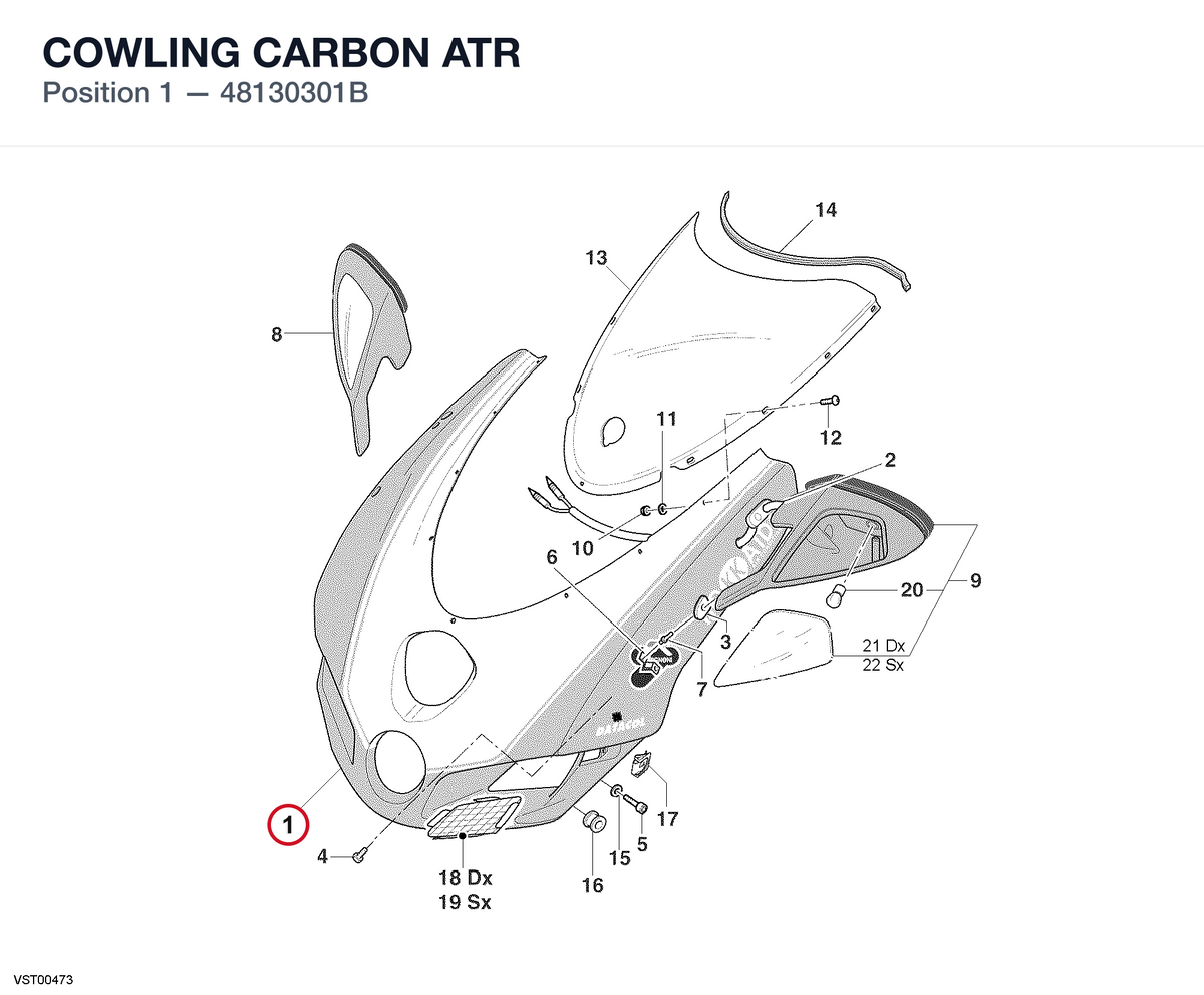 COWLING CARBON ATR
