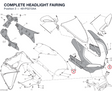 COMPLETE HEADLIGHT FAIRING 481P0272AA diagram position