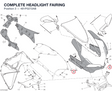 COMPLETE HEADLIGHT FAIRING 481P0272AB diagram position