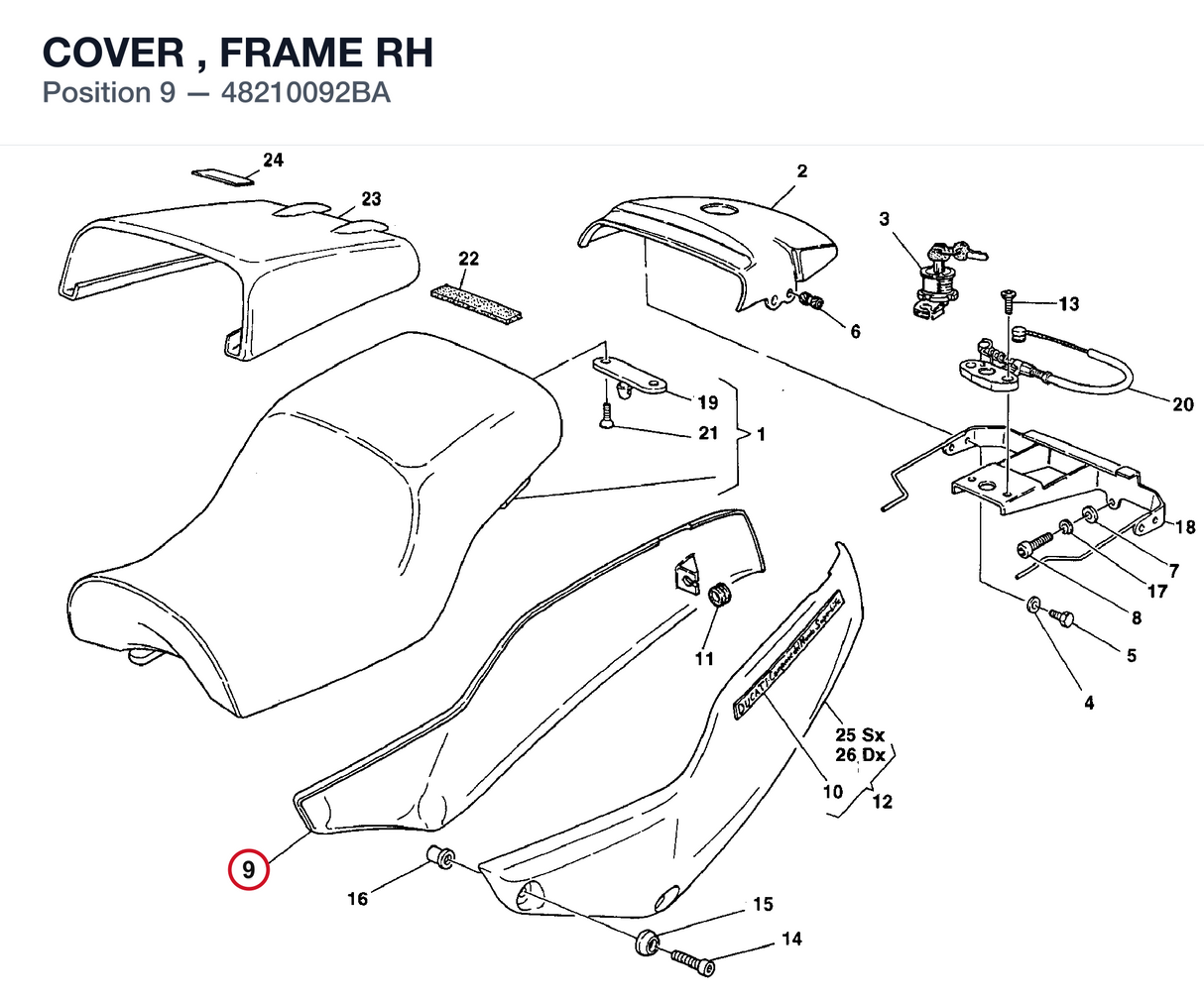 COVER , FRAME RH