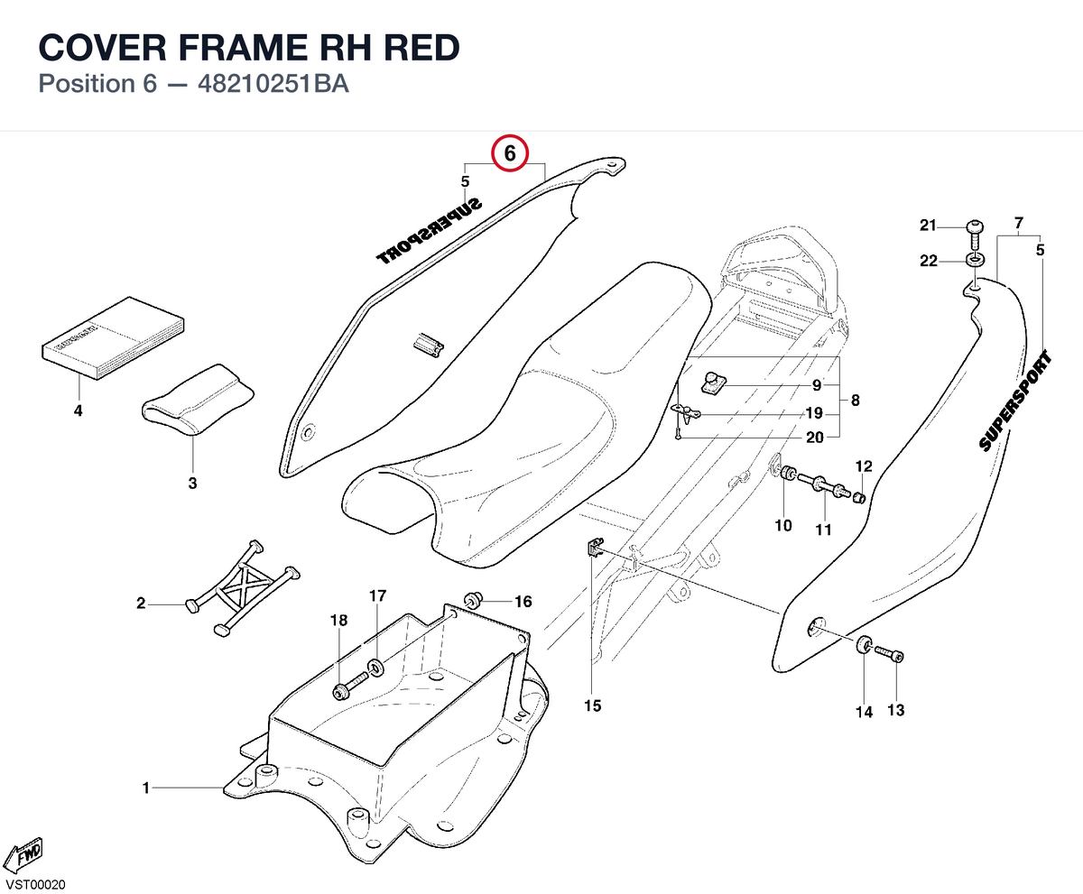 COVER FRAME RH RED