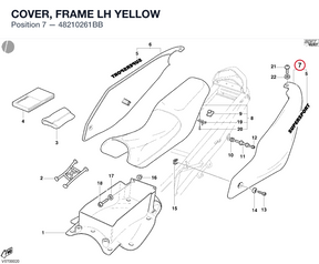 COVER, FRAME LH YELLOW 48210261BB diagram position