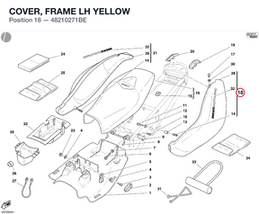 COVER, FRAME LH YELLOW 48210271BE diagram position