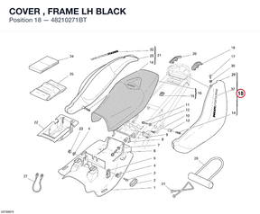 COVER , FRAME LH BLACK 48210271BT diagram position