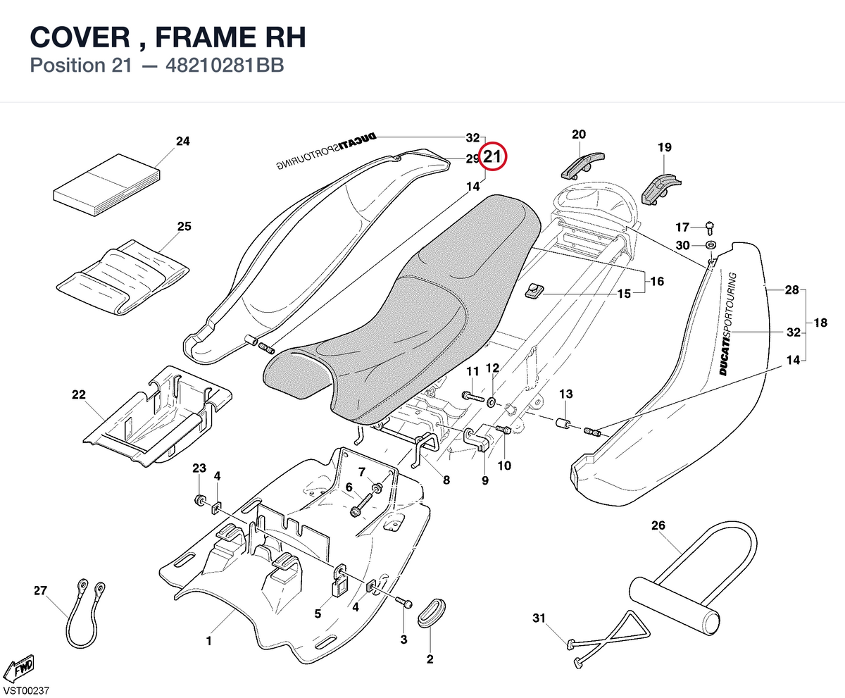 COVER , FRAME RH 48210281BB diagram position