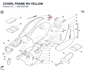 COVER, FRAME RH YELLOW 48210281BE diagram position