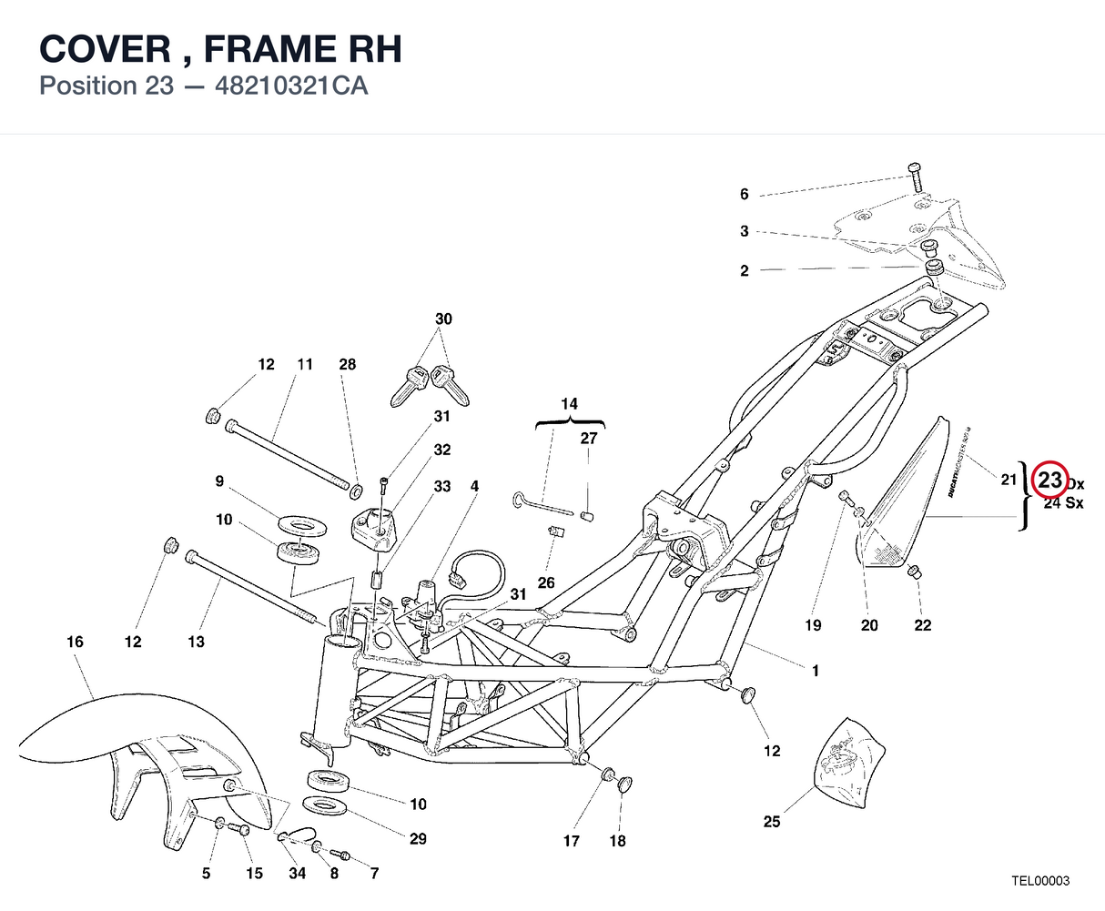 COVER , FRAME RH
