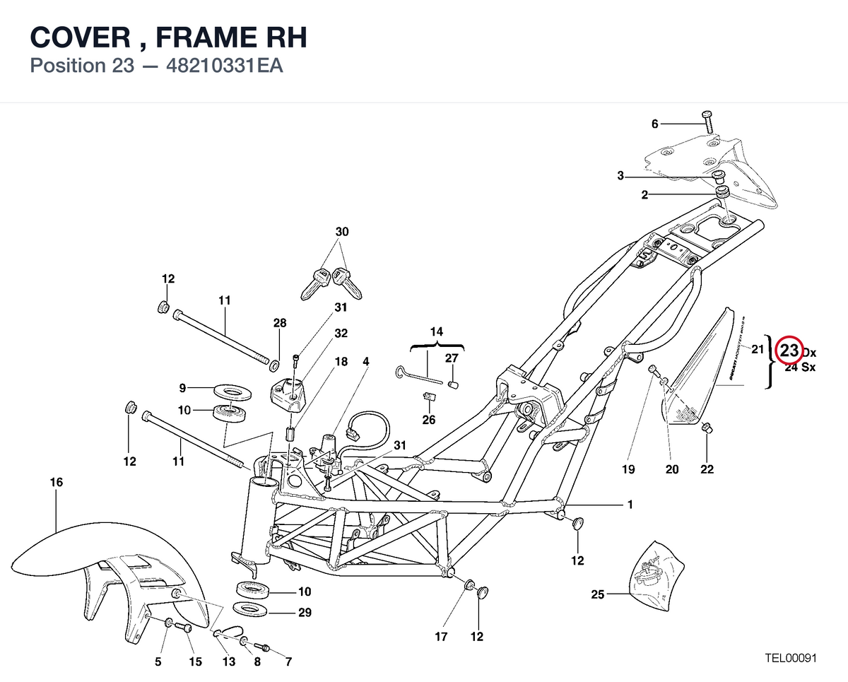 COVER , FRAME RH